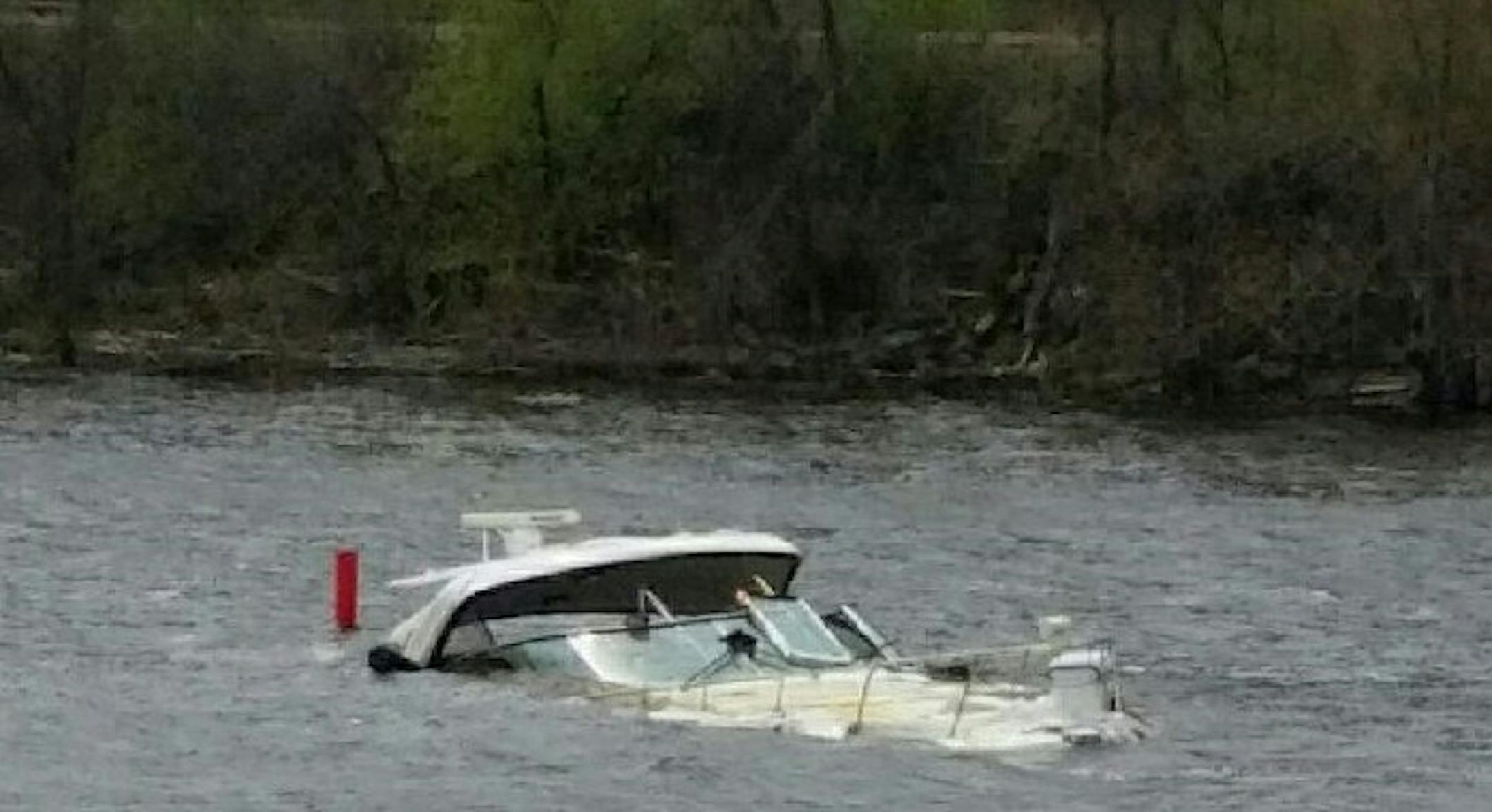 This boat started taking on water in the St. Croix River over the weekend.