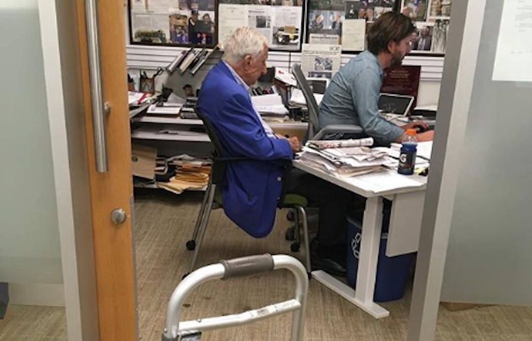 Sid Hartman and Jeff Day worked together in Sid's office.