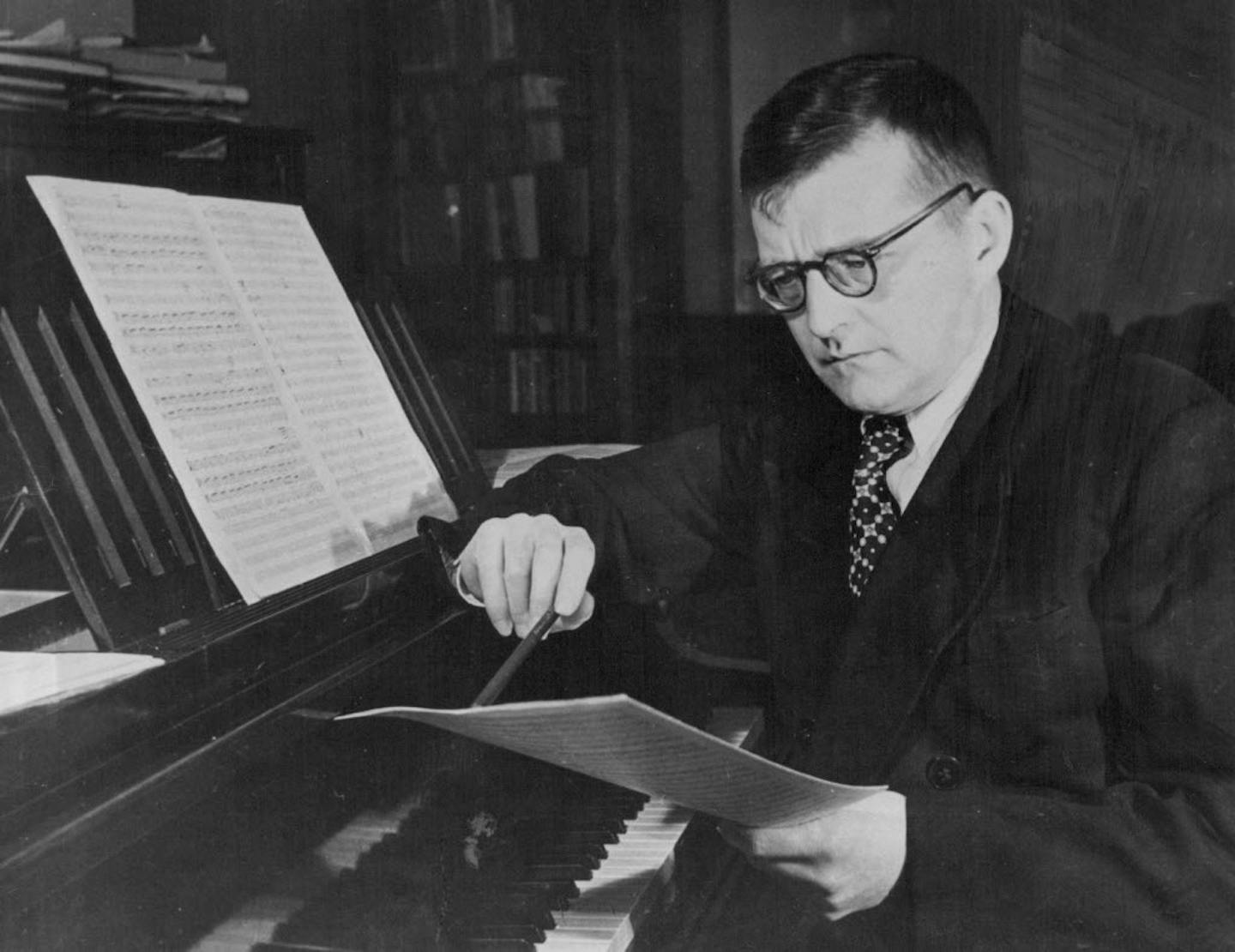 April 4, 1950 The Russian composer Dimitri Shostakovich, composing at his piano in his Moscow, Russia, studio. December 1, 1955 October 25, 1959 Minneapolis Star Tribune.