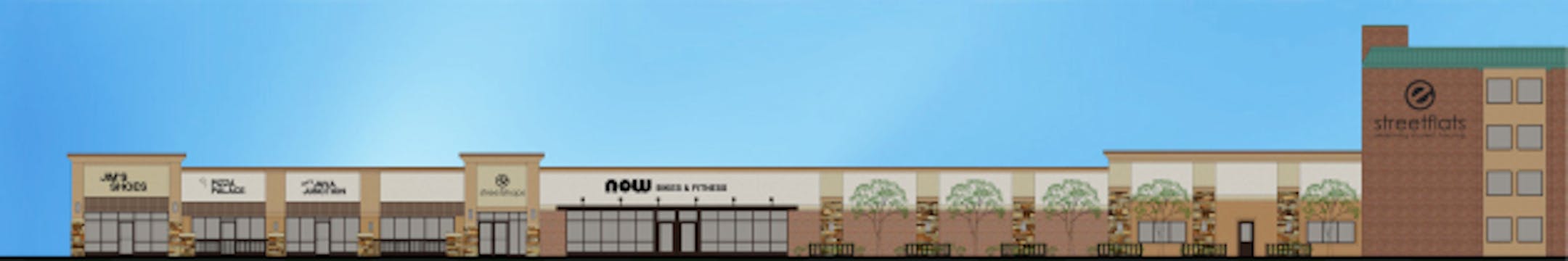 A former Holiday Inn will become studen housing, along with retail including a Now Bike Store