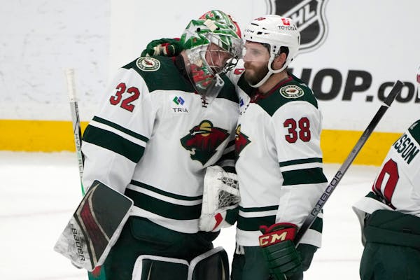 It turned into a nail-biting finish, but Filip Gustavsson's third-period heroics and Ryan Hartman's late empty-netter earned the pair a celebratory hu