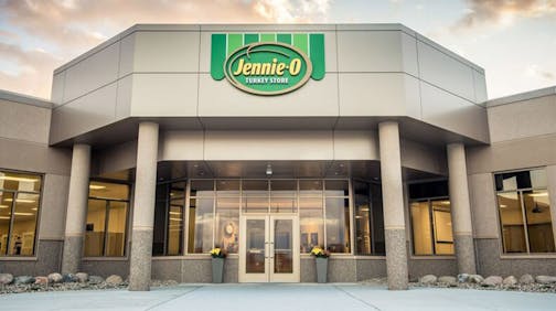 Jennie-O Turkey Store is temporarily closing its two Willmar plants. Shown is Jennie-O's headquarters.