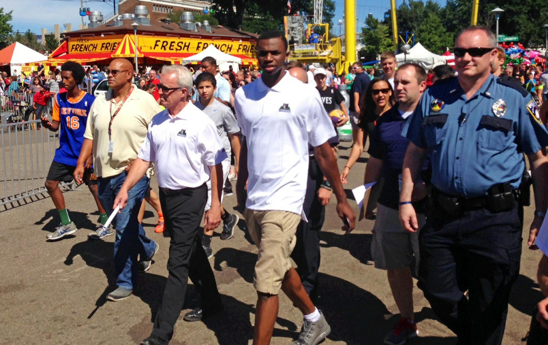 wolf083114 Andrew Wiggins at the fair.