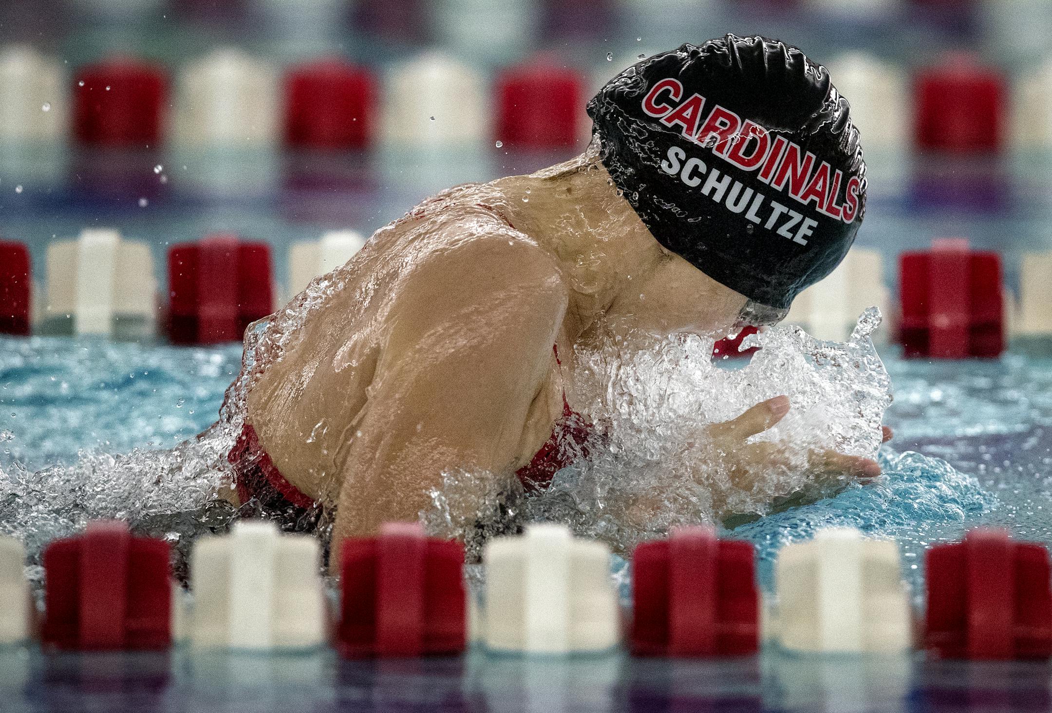 "You can't control what other people do. I just want to do my best." Coon Rapids High School swimmer Megan Schultze