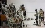 A bench-clearing brawl between the teams in 1985 at Met Center.