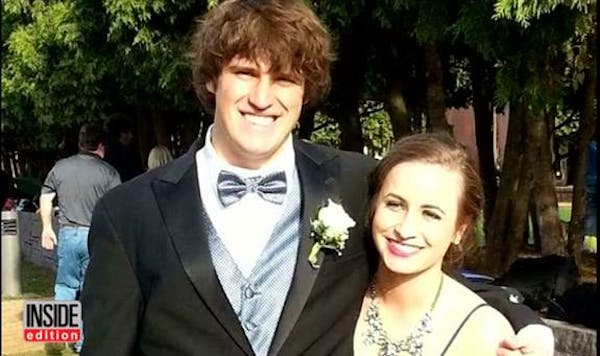 Alec Cook and his prom date in 2014, Megan Couture.