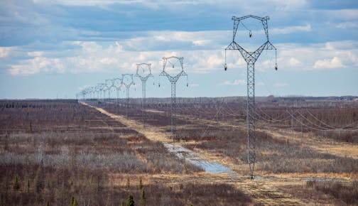 Photo credit A stretch of the 500-kilovolt Great Northern Transmission Line in northern Minnesota.