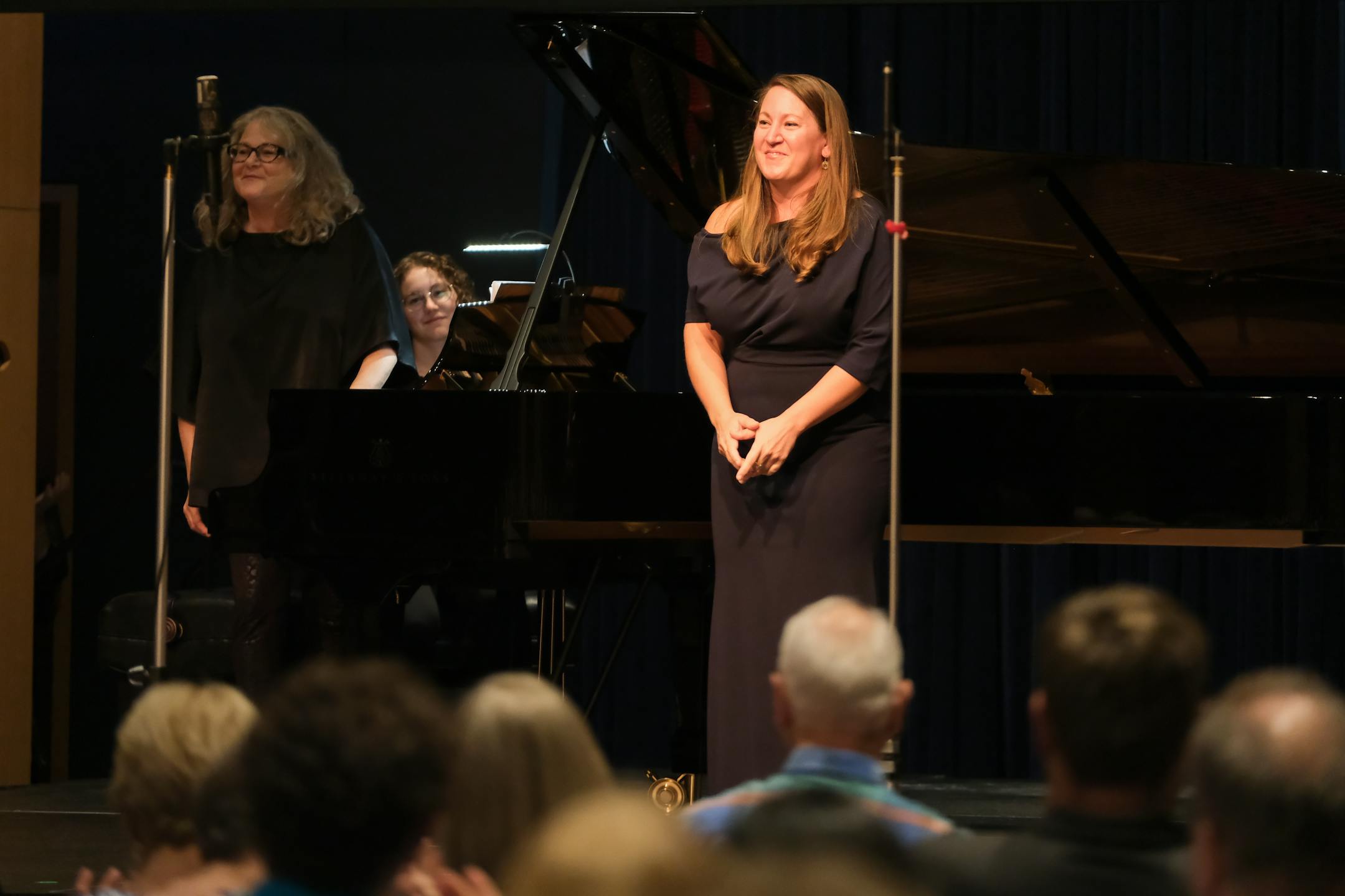 mezzo-soprano Clara Osowski, the founder of the festival, who is singing on about half of the pieces at Monday night's concert. Source Song Festival 2023. Photo by Steven Garcia www.stevengphoto.com