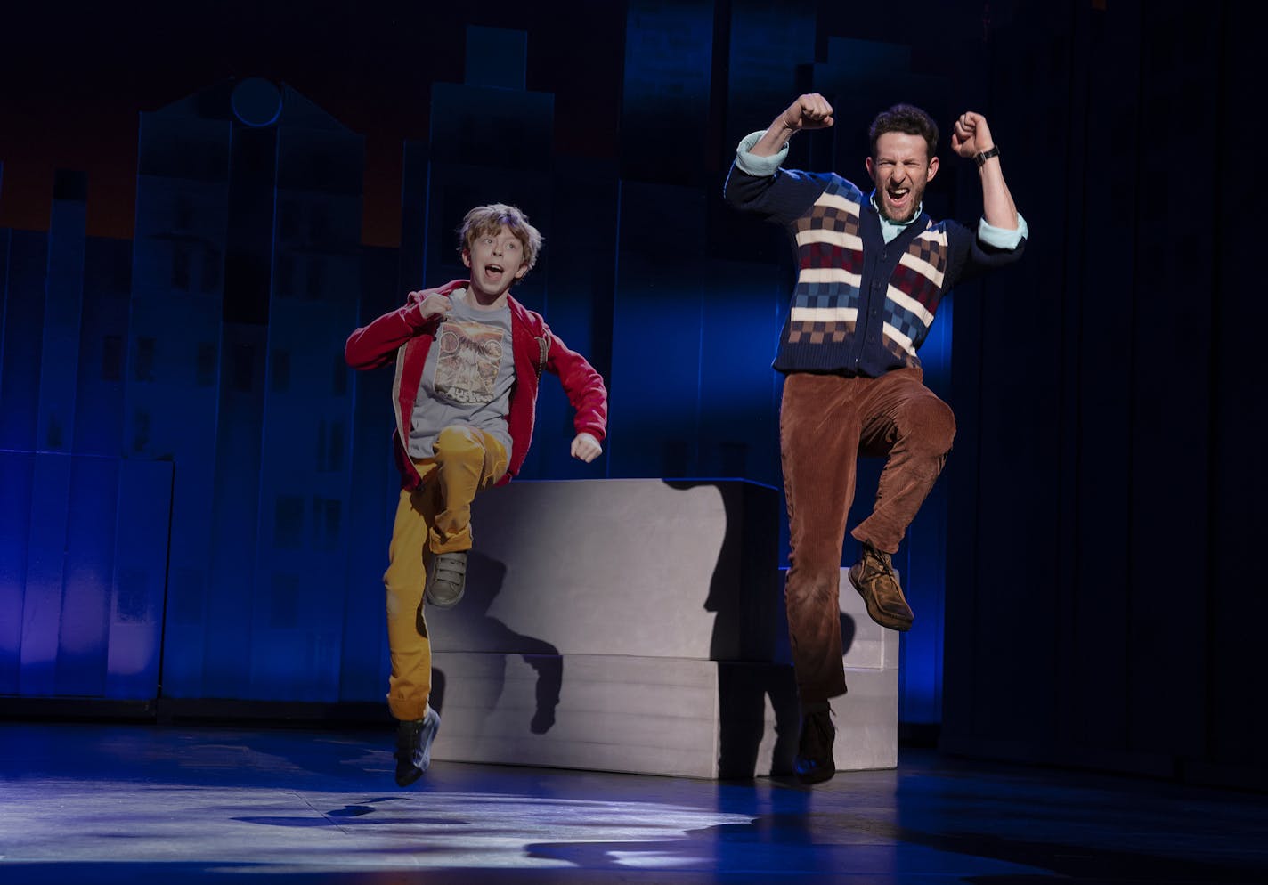 Thatcher Jacobs and Nick Blaemire, from the First National Tour of "Falsettos." Photo by Joan Marcus.