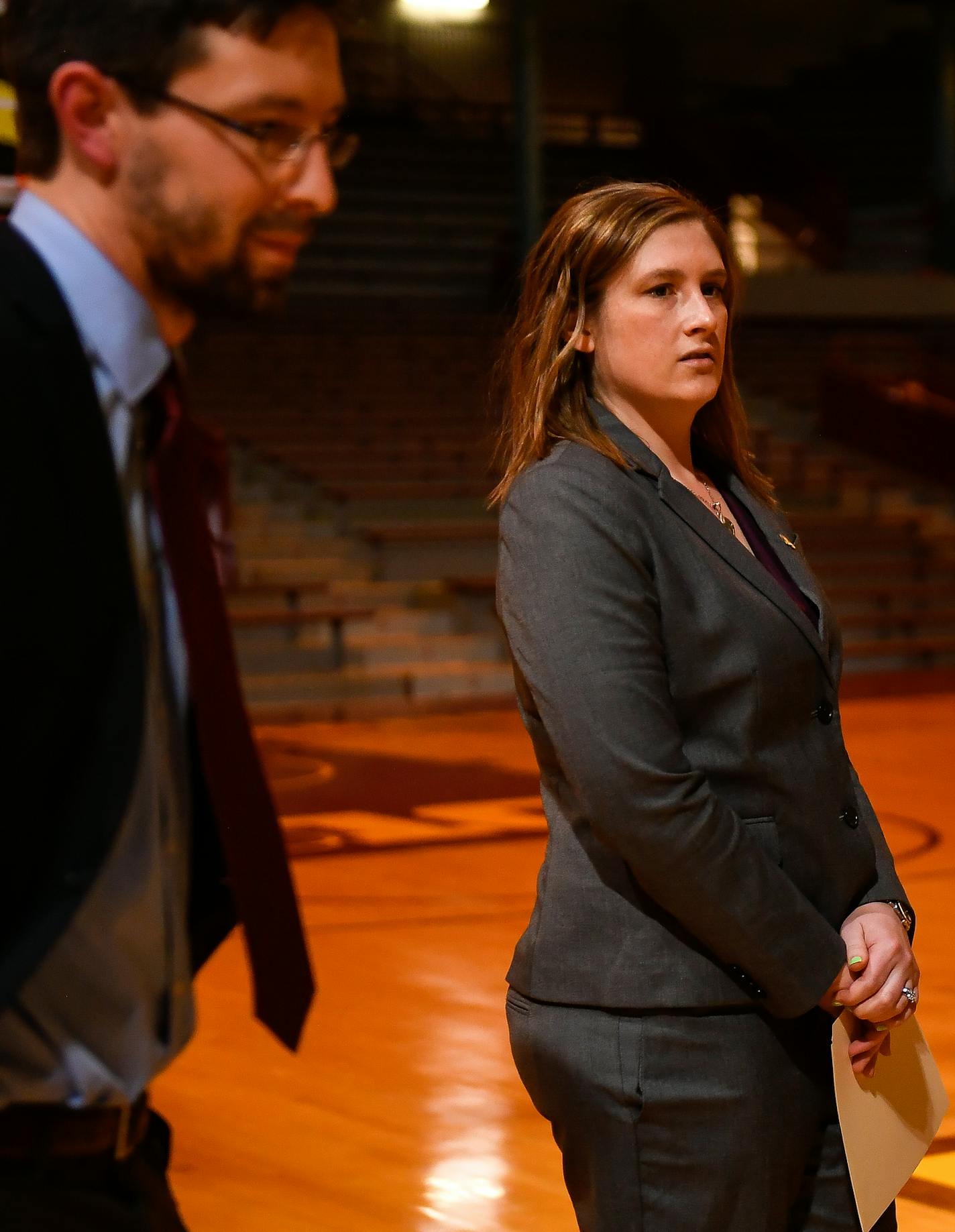 Lindsay Whalen arrived at Friday's press conference. ] AARON LAVINSKY &#xef; aaron.lavinsky@startribune.com Lindsay Whalen was introduced as the University of Minnesota Golden Gophers women's basketball coach on Friday, April 13, 2018 at Williams Arena in Minneapolis, Minn.