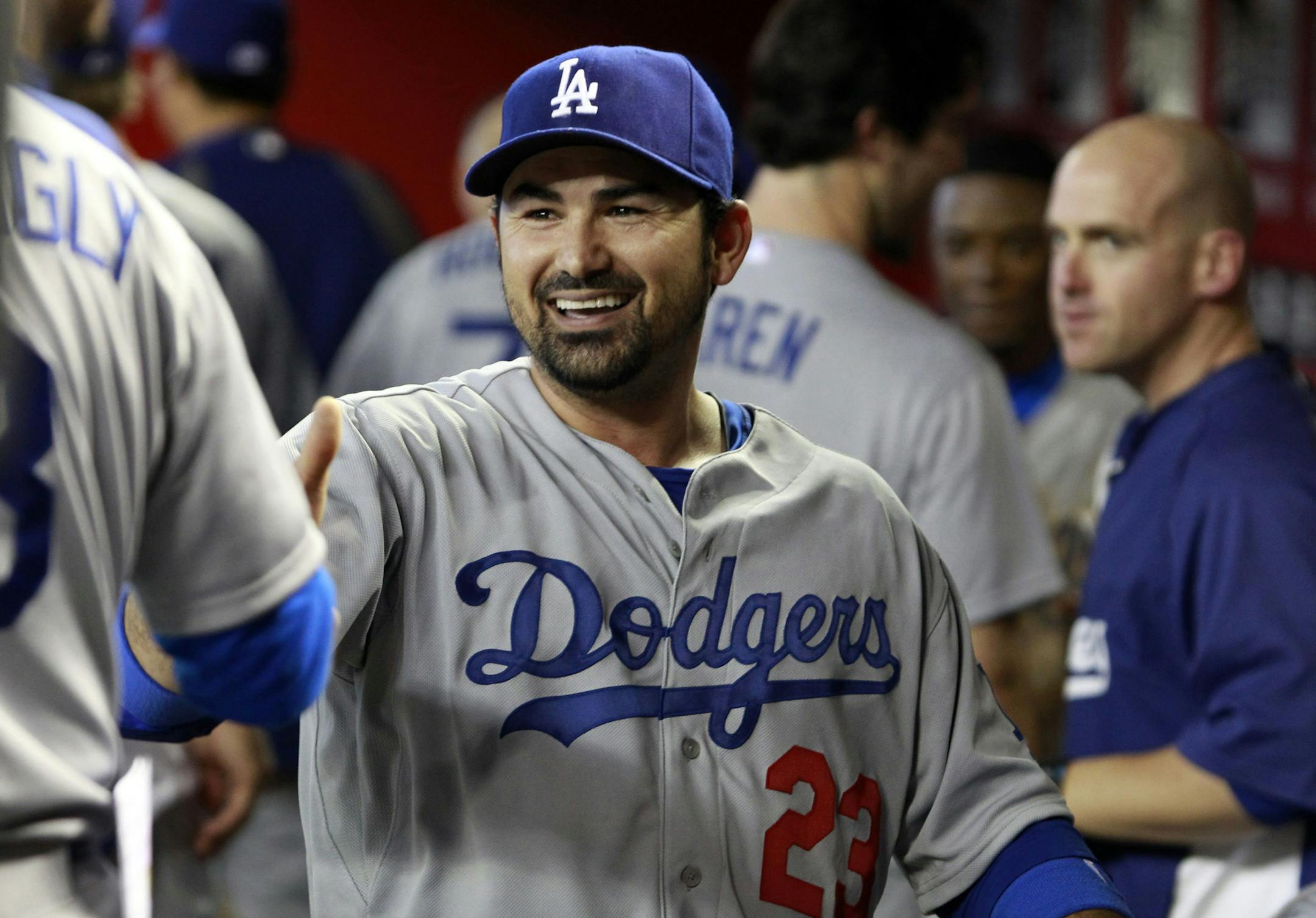 Los Angeles Dodgers' Adrian Gonzalez (23)