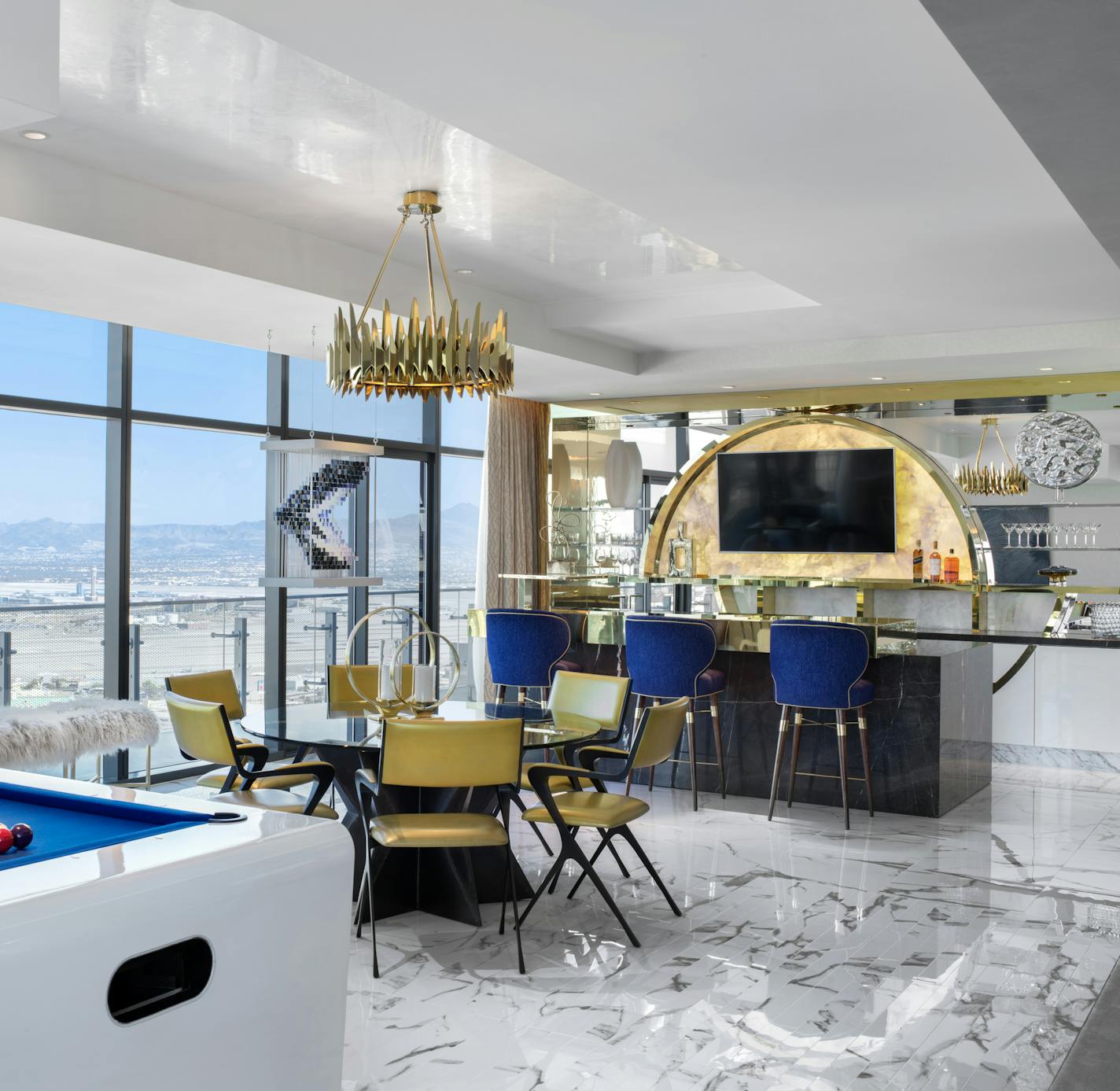 A view of one of seven Richmond Penthouse suites at the Cosmopolitan in Las Vegas. MUST CREDIT: The Cosmopolitan of Las Vegas.