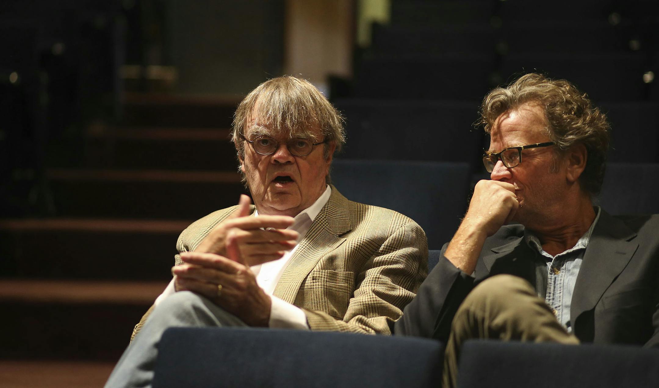 Radio script writer Garrison Keillor turned playwright with radio host Pearce Bunting from Keillor's "Radio Man" play Saturday, Sept. 12, 2014, at the History Theatre in St. Paul, MN.](DAVID JOLES/STARTRIBUNE)djoles@startribune.com "Radio Man, " written by radio script writer Garrison Kiellor turned playwright, opens Saturday at History Theatre in St. Paul. "His major foible," Keillor said of the main character, "is that he has allowed himself to be the subject of a play."