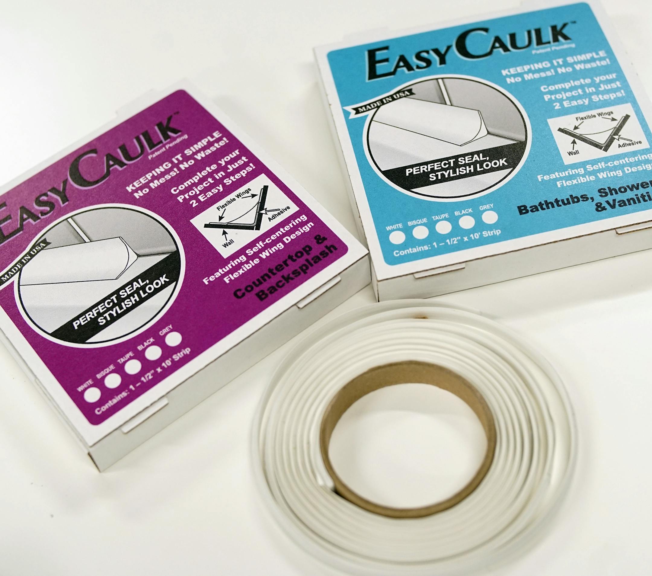 Greg Admundson and Betsy Berge sell the Cornerflx product on QVC as an easy solution to the messy problem of caulking .] Richard Tsong-Taatarii/rtsong-taatarii@startribune.com