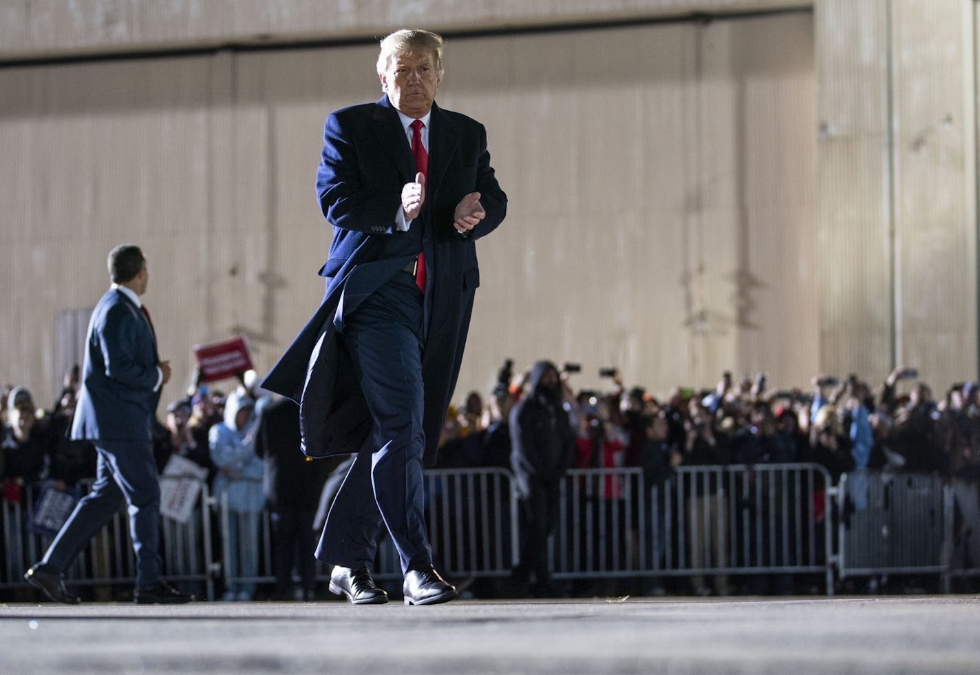 President Trump visited Duluth on Wednesday September 30, 2020 as one of multiple campaign stops in Minnesota that day. The President spoke at Duluth International Airport starting around 8PM. The campaign event comes just 24 hours after the first Presidential debate took place in Cleveland.