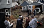 Filming takes place in a St. Paul backyard on Feb. 6 for "Unholy Communion," Scandia author Thomas Rumreich's murder mystery.
