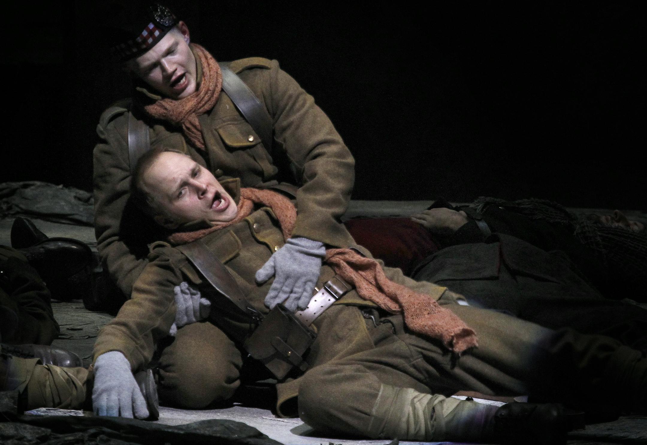 The Minnesota Opera. is staging a the world premiere of the Opera , Silent Night, at the Ordway in St. Paul, MN. The first day on the set for tech week by a cast of 75 plus 75 in the pit. [ TOM WALLACE • twallace@startribune.com _ Assignment _#20020470A__November 5, 2011_ SLUG: class1111_ EXTRA INFORMATION: CQ’ed by hand-out.