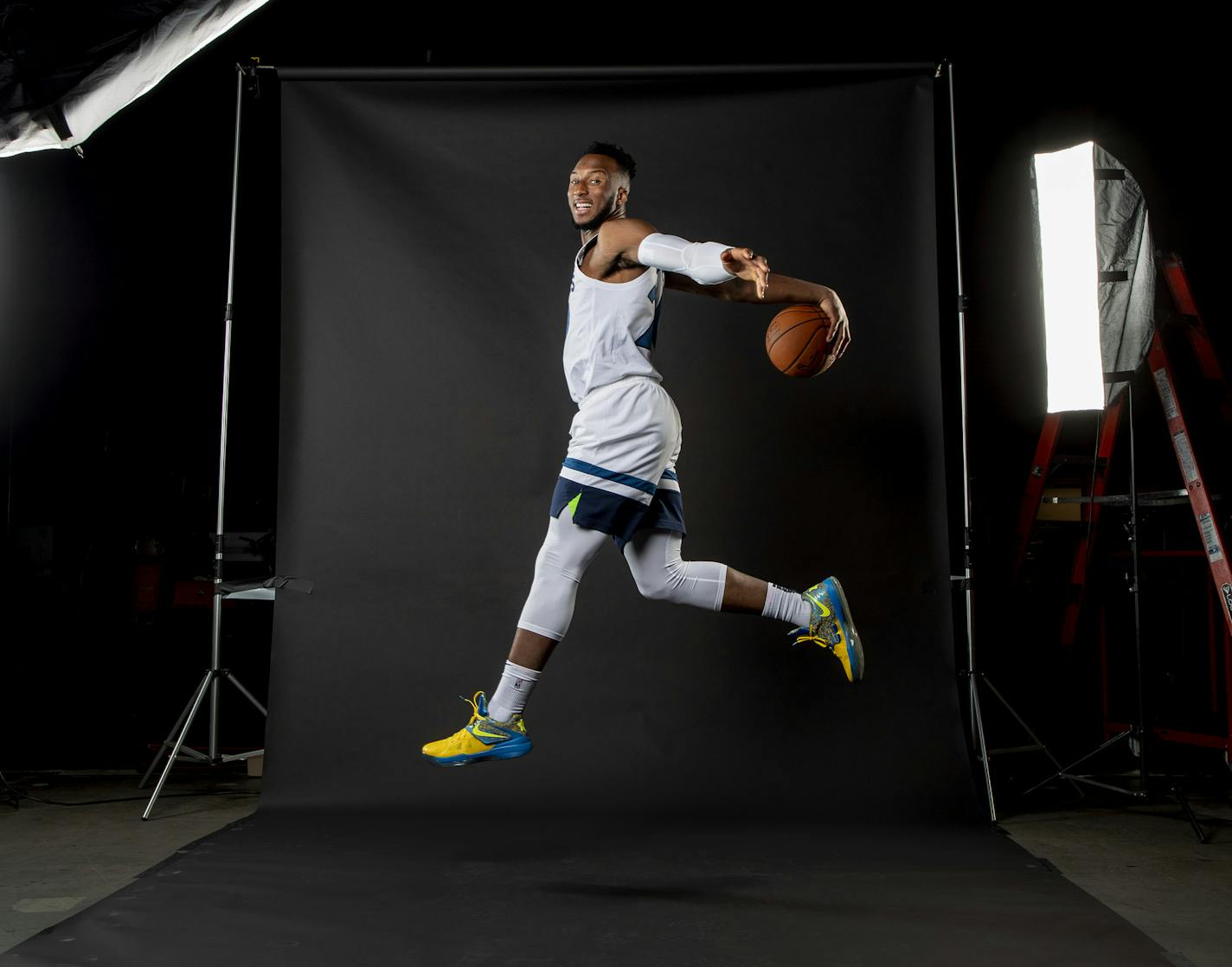 Josh Okogie (20) of the Minnesota Timberwolves. ] CARLOS GONZALEZ &#x2022; cgonzalez@startribune.com &#x2013; Minneapolis, MN &#x2013; September 30, 2019, Target Center, Minnesota Timberwolves media day.