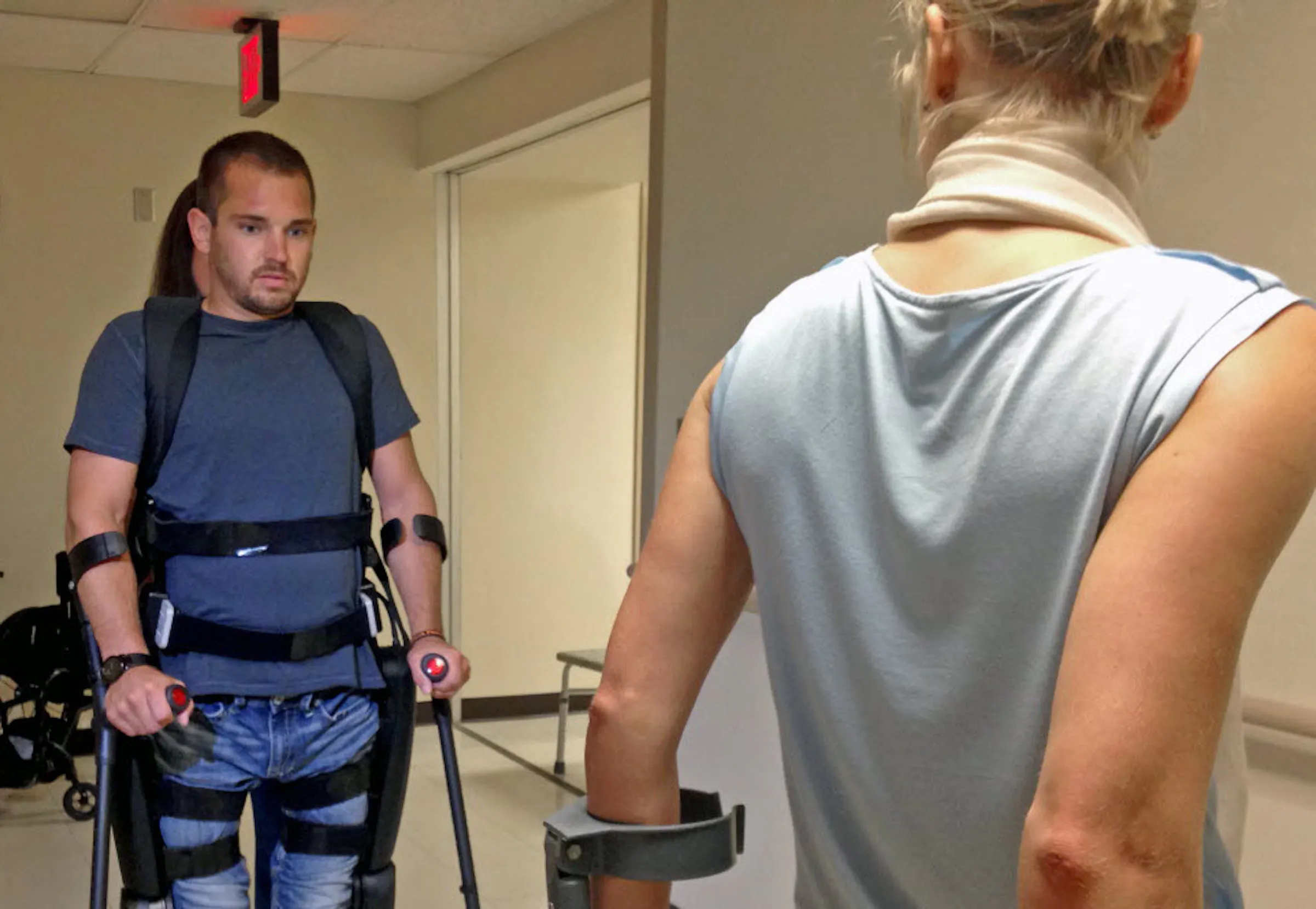 ReWalk machine helps paralyzed patients walk again