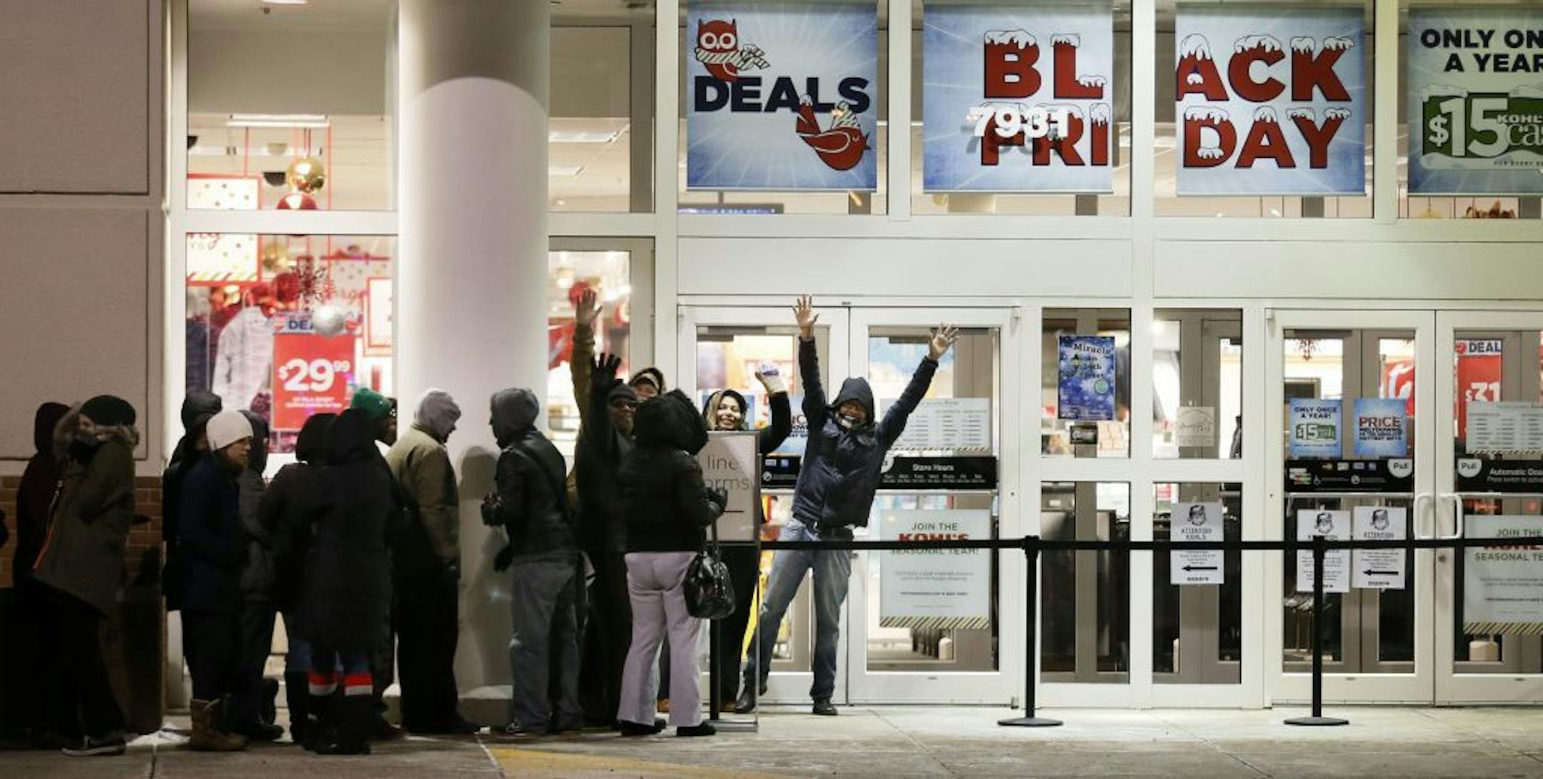 Black Friday shoppers waited for Kohls to open Thursday November 27, 2014 in Bloomington, MN.