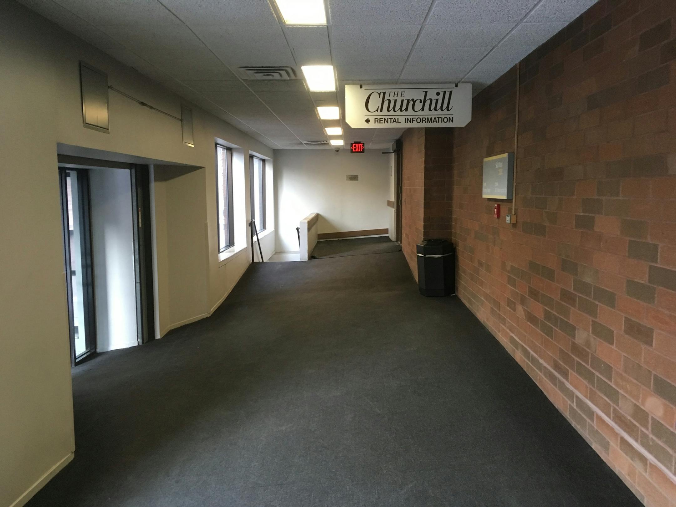 From here on, you're out in the cold. A northern branch of the system ends at the Churchill apartment building.