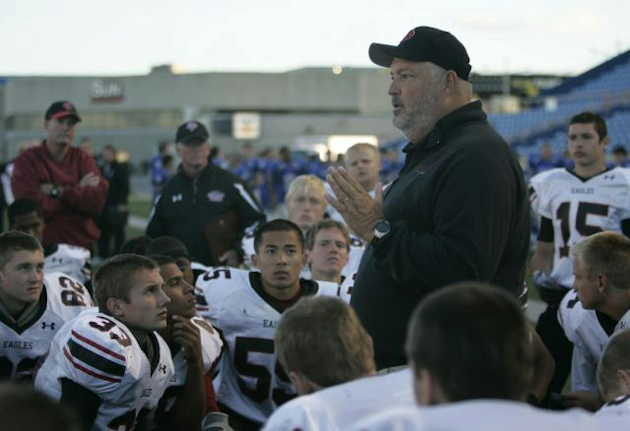 Eden Prairie head coach Mike Grant