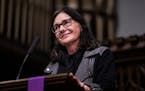 Louise Erdrich reads from her new novel, "The Night Watchman," in March. Photo by Star Tribune Richard Tsong-Taatarii