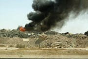 The burn pit at the air base in Balad, Iraq, burned 24 hours a day, seven days a week and included materials such as Styrofoam, metals, plastics, and 