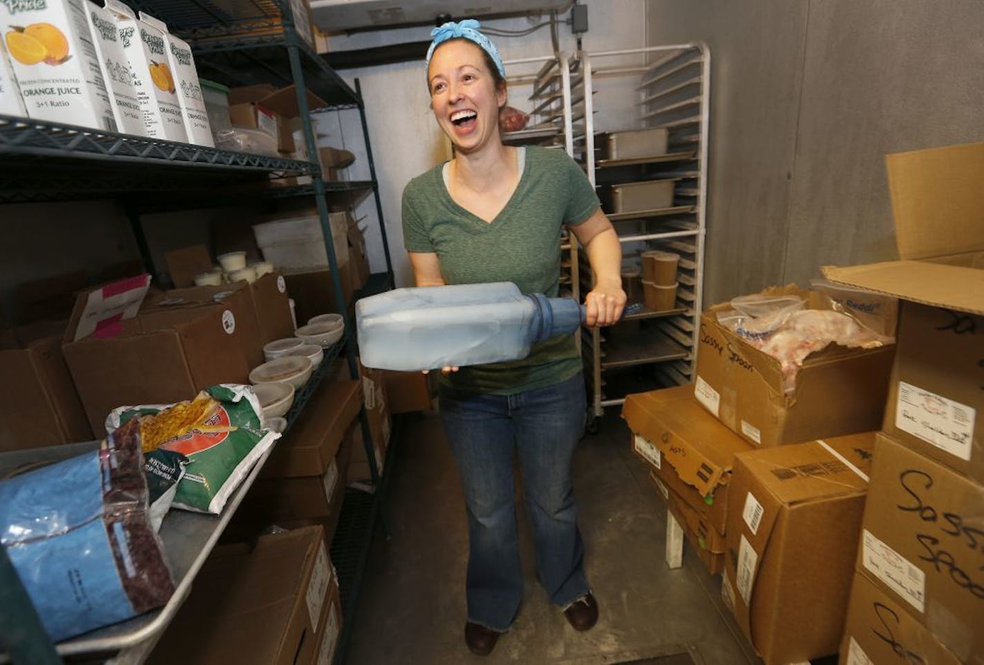 Tamara Brown owner of the Sassy Spoon in Minneapolis pulled out an ice wand from the walk in freezer. Ice wands are used to quickly cool hot food, a requirement of the food code. Foods cooked to 140 degrees must reach 41 degrees within six hours.