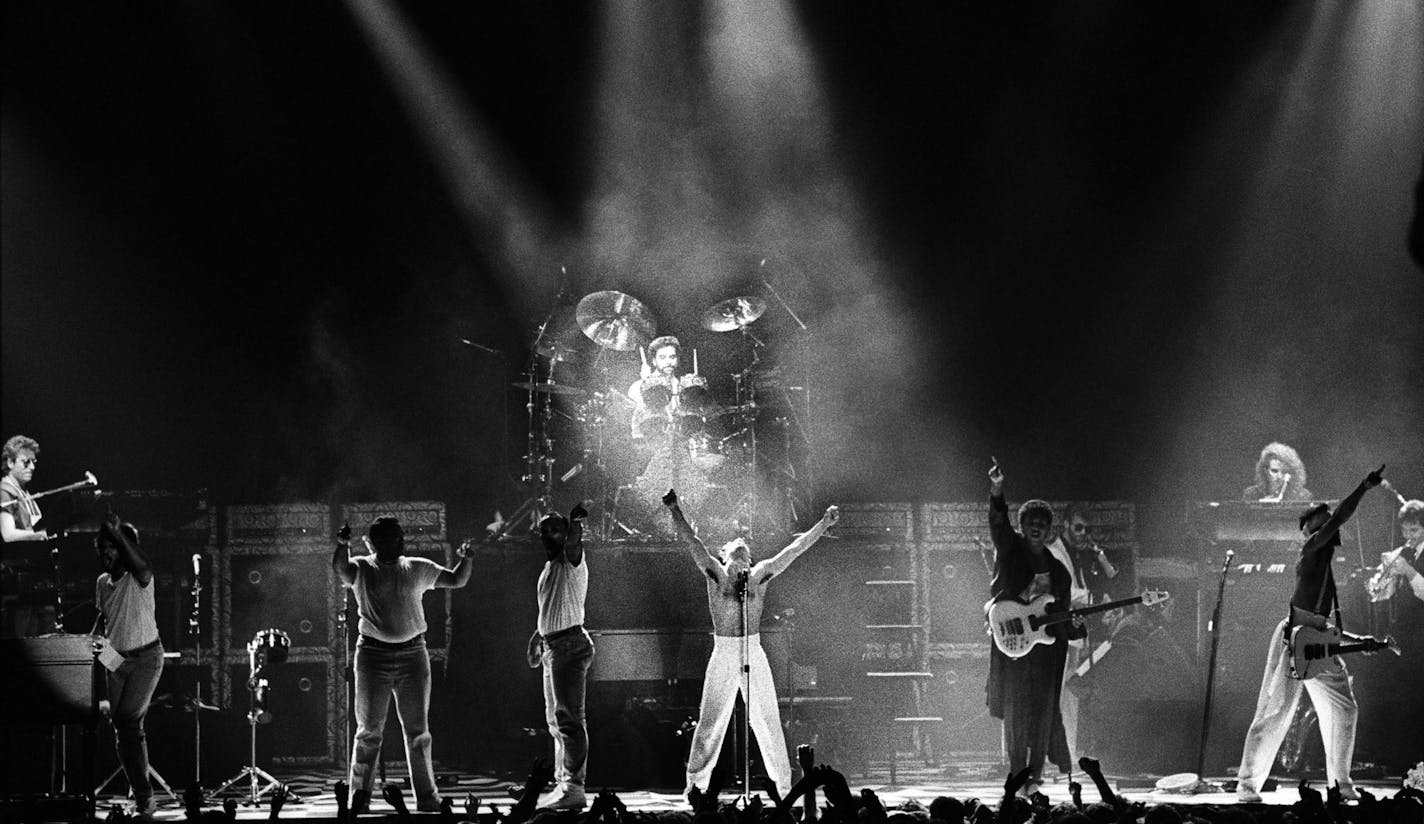 Prince and The Revolution perform on stage at Ahoy, Rotterdam, Netherlands, 17th August 1986. (Photo by Rob Verhorst/Redferns)