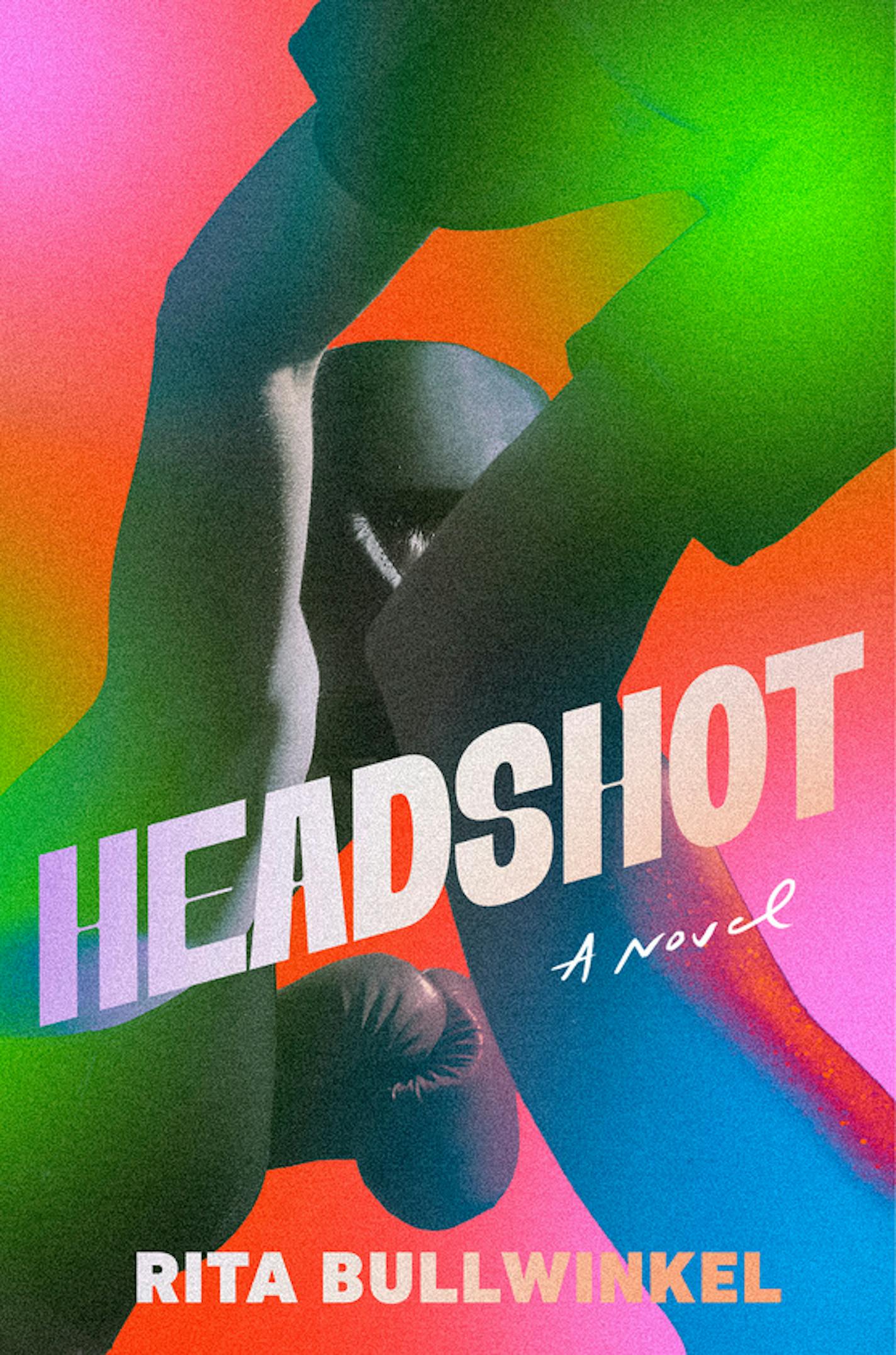 multicolored cover of "Headshot" features a photo of a female boxer