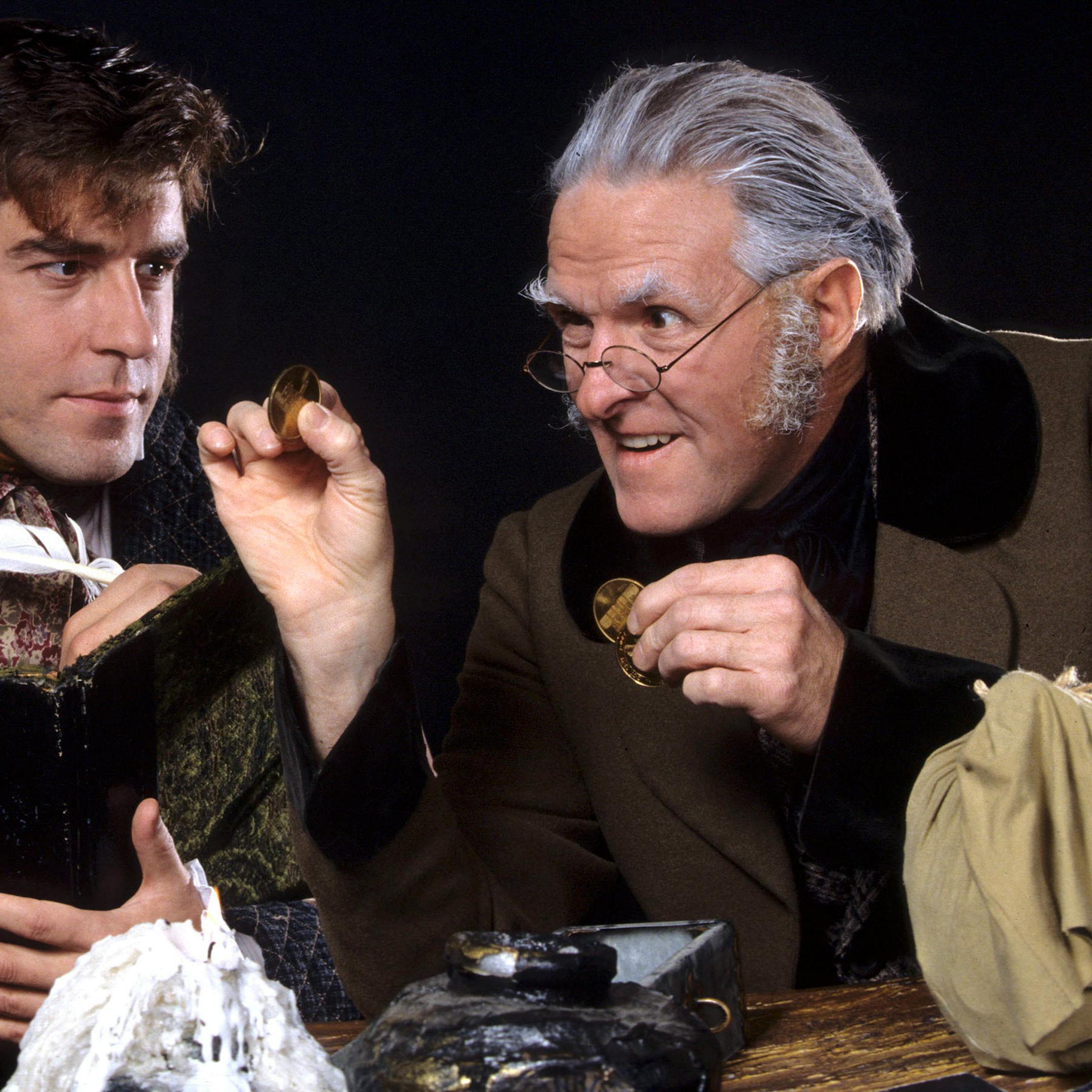 Nathaniel Fuller, in the roll of scrooge during the 1992*, 1993*, 1994*, 1995*, 2017. *Nathaniel Fuller and Richard Ooms shared the role of Ebenezer Scrooge during these years