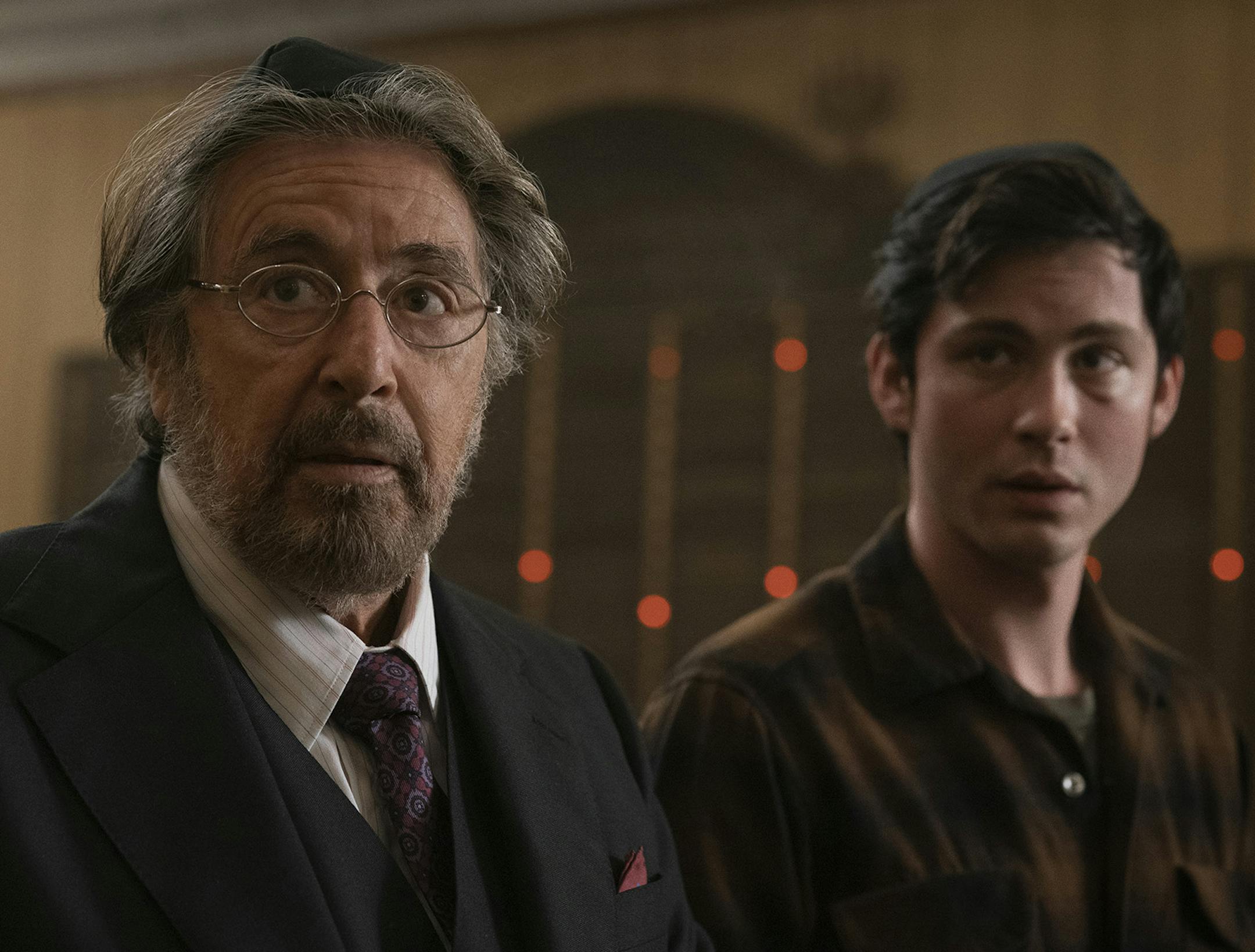 Al Pacino as Meyer Offerman and Logan Lerman as Jonah Heidelbaum in Amazon Prime Video's "Hunters." (Christopher Saunders/Amazon Prime Video/TNS) ORG XMIT: 1554024