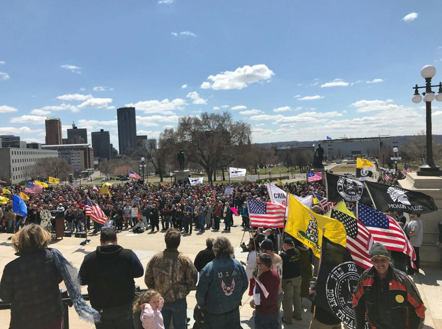 Several hundred Minnesotans attended a pro-gun rally at the capitol in St. Paul Saturday. ] Miguel Otarola Star Tribune 4/28/2018