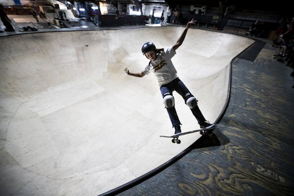 Nicole Hause of Stillwater practiced in the bowl at 3rd Lair Skate Park during a media day for the X Games on June 21, 2018, in Golden Valley, Minn.