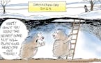 Editorial cartoon: Groundhog should stay put