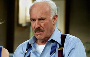 FILE - Dabney Coleman appears on the set of "Courting Alex" at Warner Bros. studios in Burbank, Calif., on Jan. 25, 2006. Coleman, the mustachioed cha
