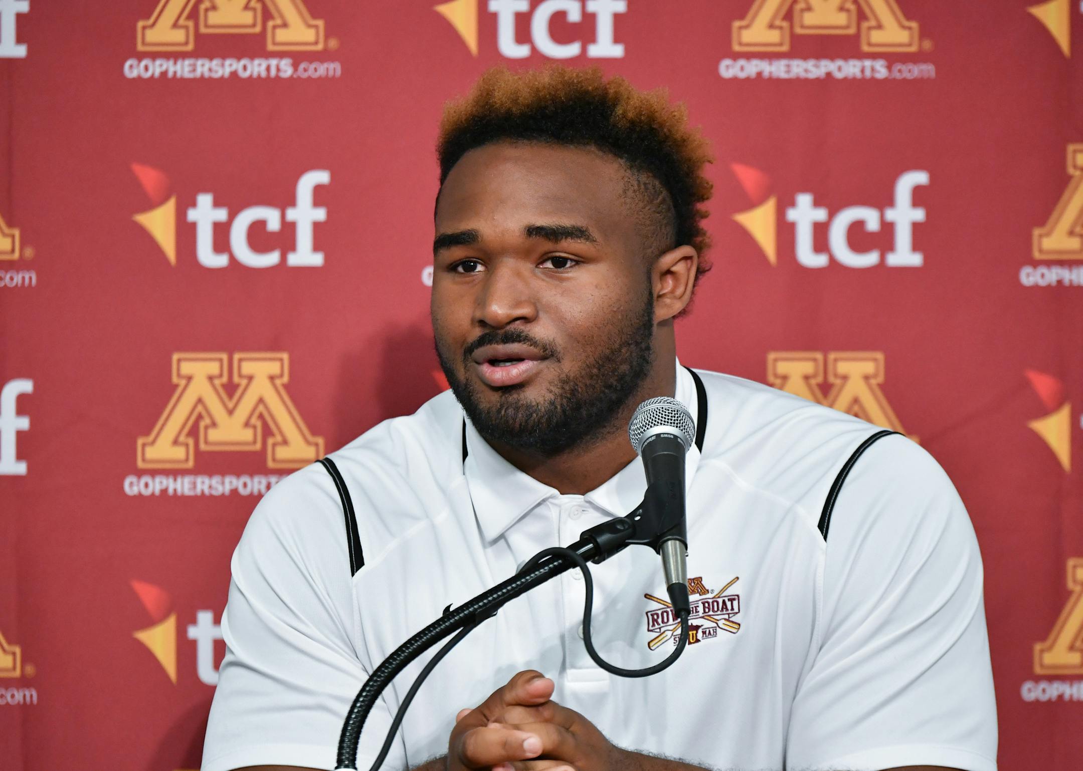 NO SENIOR SKIPPING Defensive tackle Steven Richardson is a four-year Gophers starter being pushed to prove himself again.