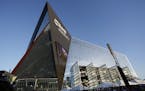 Fans arrive at U.S. Bank Stadium before an NFL football game between the Minnesota Vikings and the New York Giants Monday, Oct. 3, 2016, in Minneapoli