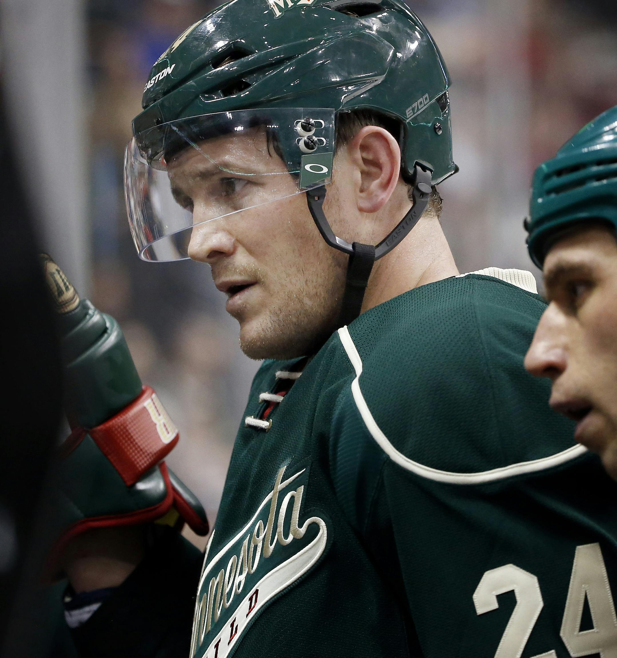 Minnesota Wild Matt Cooke (24). ] CARLOS GONZALEZ cgonzalez@startribune.com - April 21, 2014, St. Paul, Minn., Xcel Energy Center, NHL, Minnesota Wild vs. Colorado Avalanche, Stanley Cup Playoffs round 1, Game 3