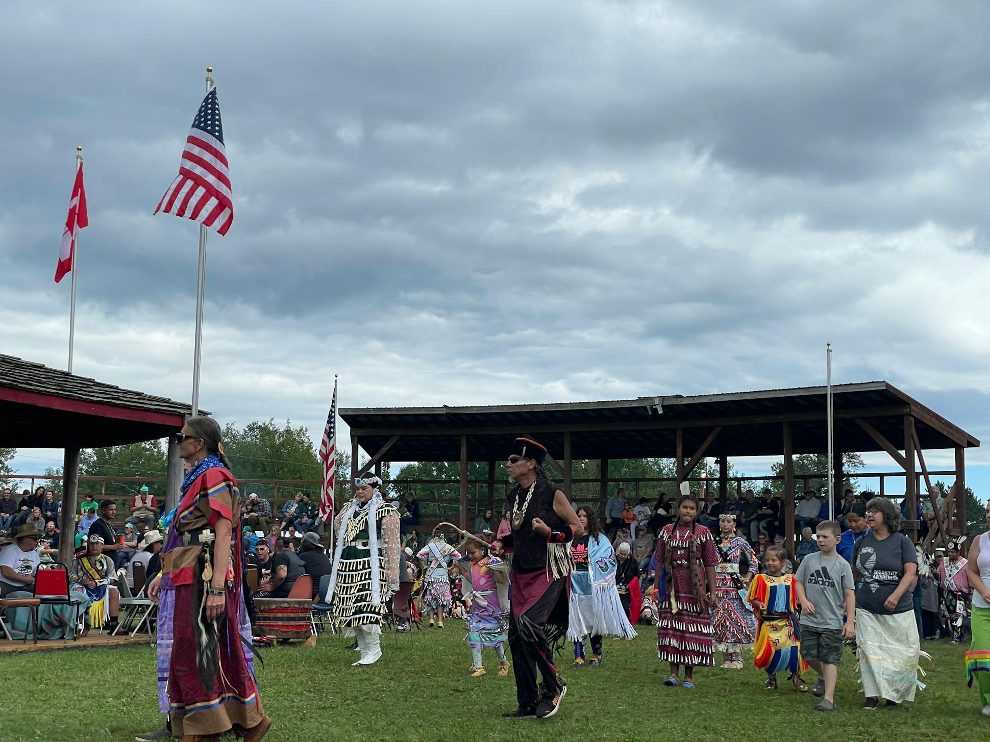 The pow-wow is hosted by the Grand Portage Band and also features dozens of vendors selling clothing and food.