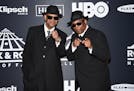 Music producers Jimmy Jam, left, and Terry Lewis attend the 2019 Rock & Roll Hall of Fame induction ceremony at the Barclays Center on Friday, March 2