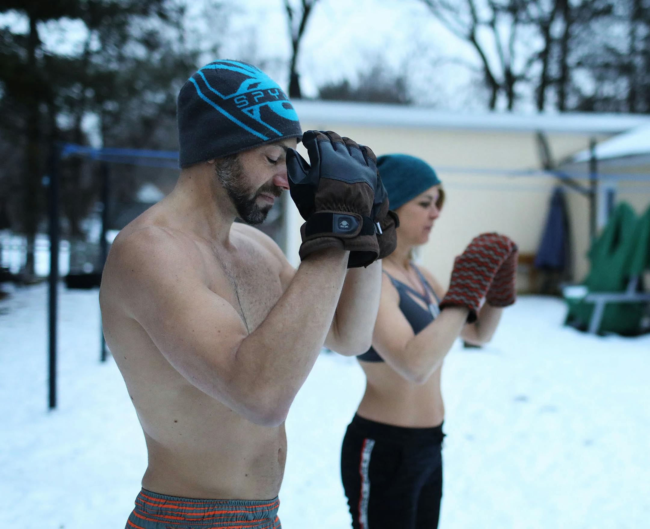 Biohackers Thaddeus Owen and fianc� Heidi Sime practiced Qigong before at dawn as part of their daily ritual.