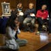 Peuo Tuy, accompanied by a photo of her parents, Rom Tuy and Ngem Chea, told how her father, after spending time in a Buddhist monastery, returned lik
