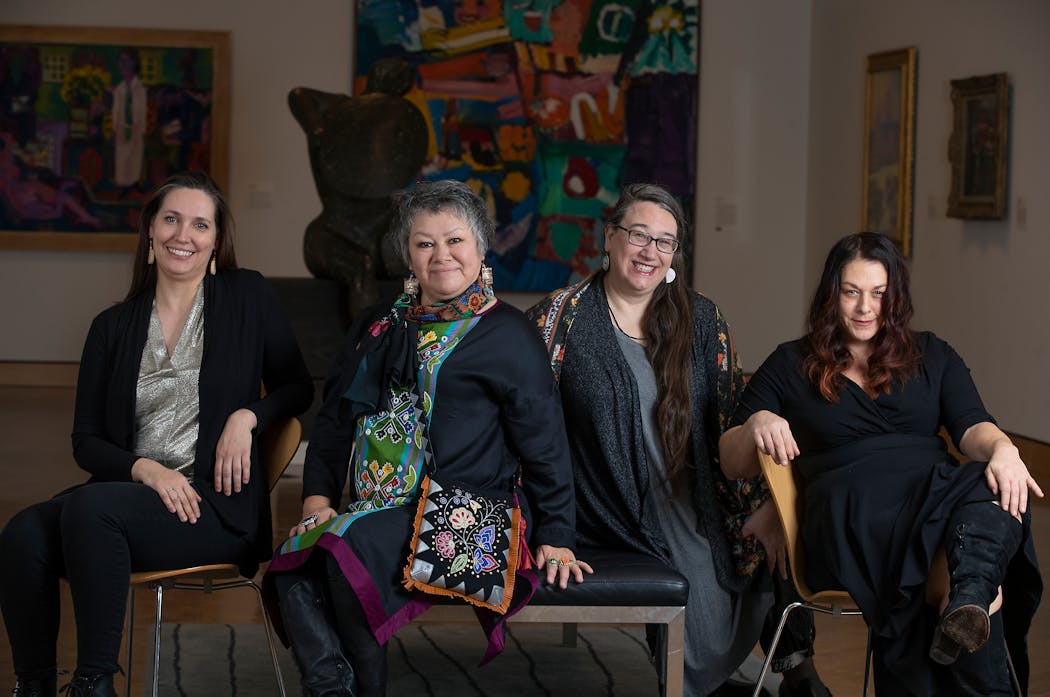 Minnesota’s 2019 Artists of the Year: Andrea Carlson, Delina White, Heid Erdrich and Julie Buffalohead.