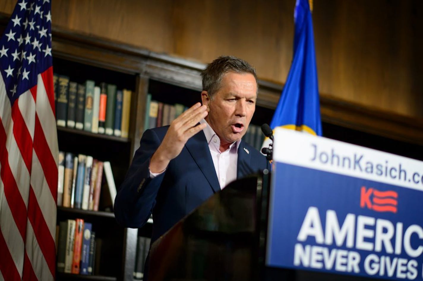 John Kasich spoke Tuesday at the Minneapolis Club.