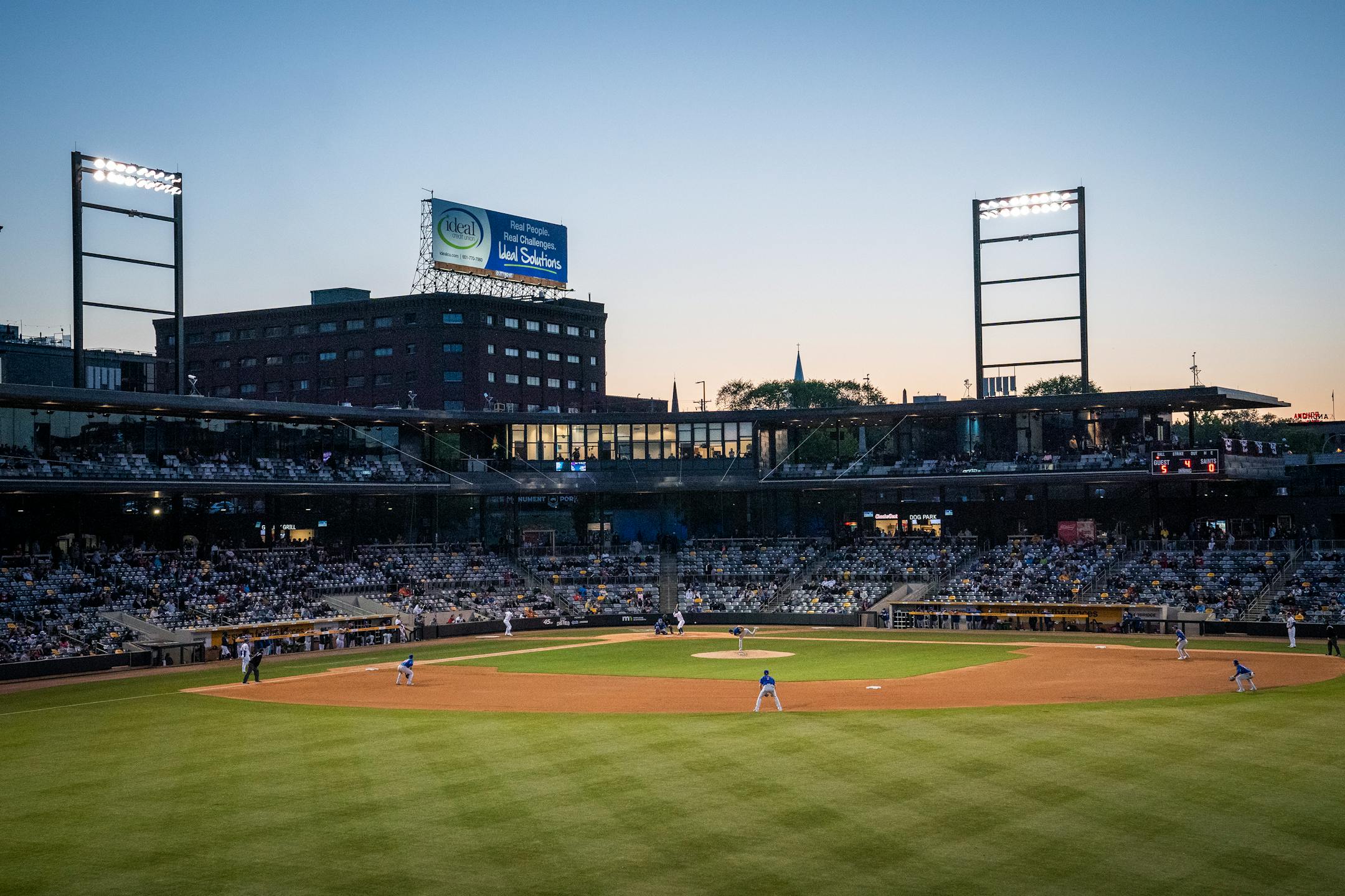 The St. Paul Saints at CHS Field in St. Paul.