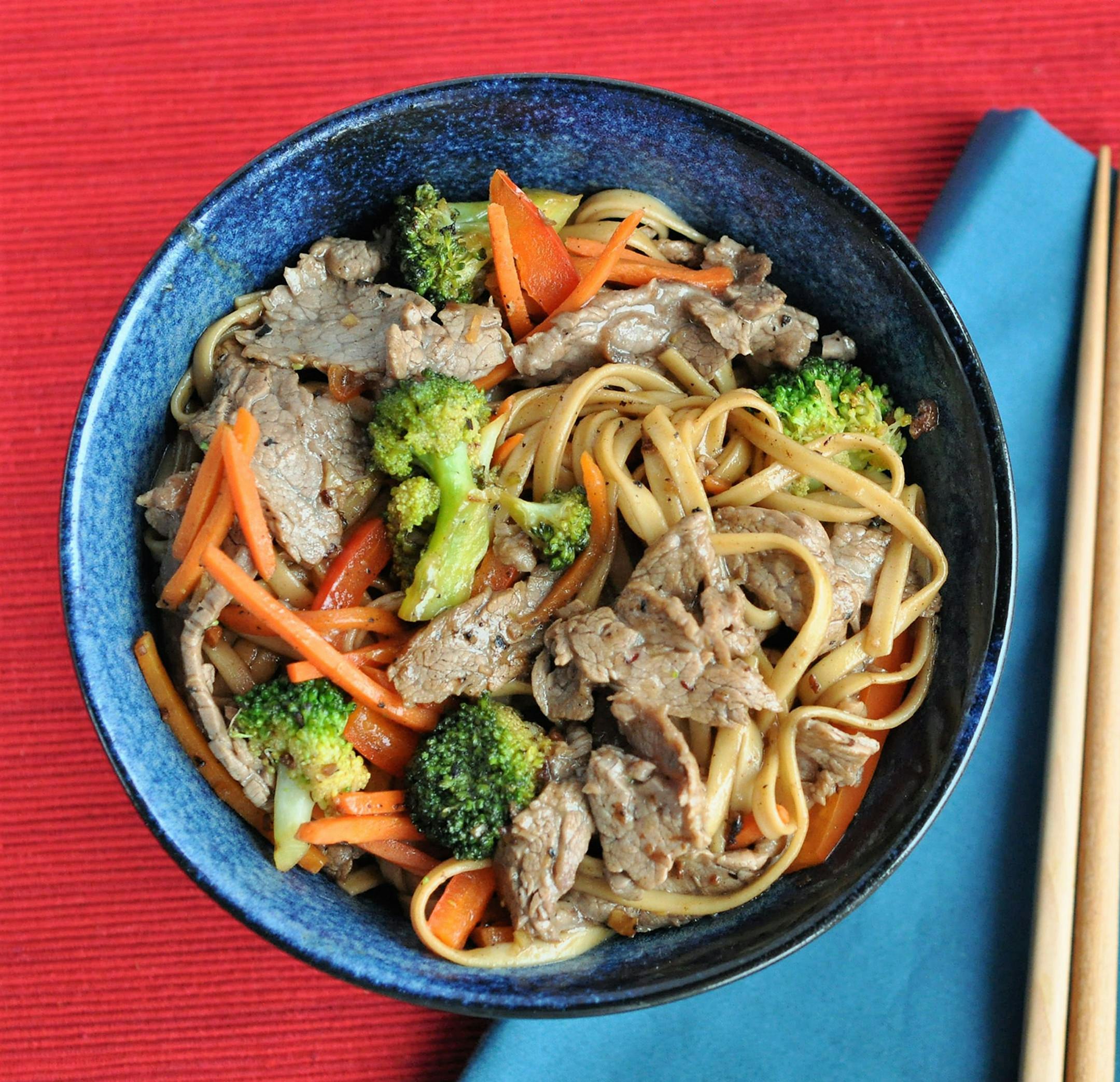 Had enough of the turkey? Try some beef lo mein.