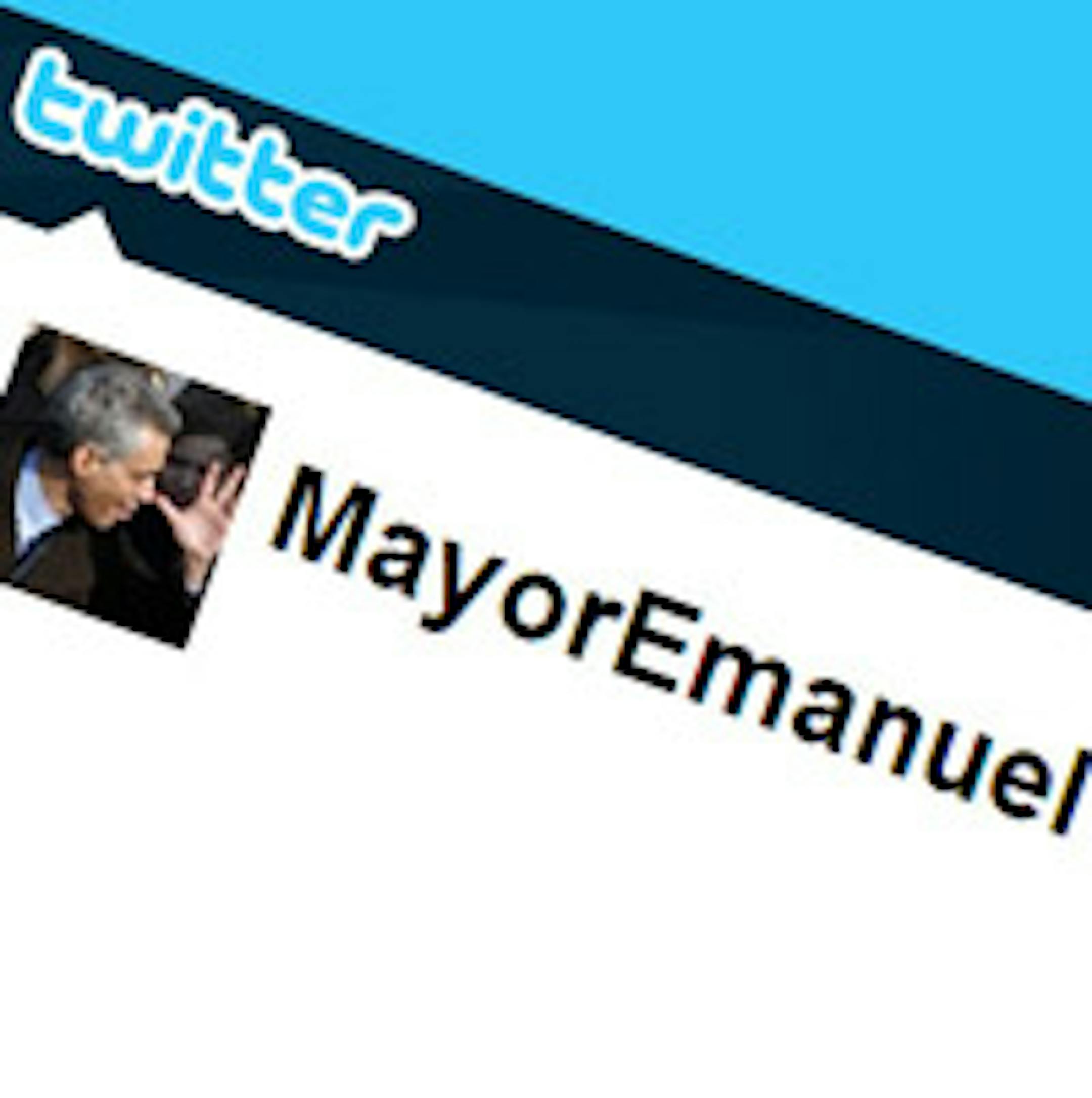 Image from fake Twitter account parodying Mayor-elect Rahm Emanuel of Chicago