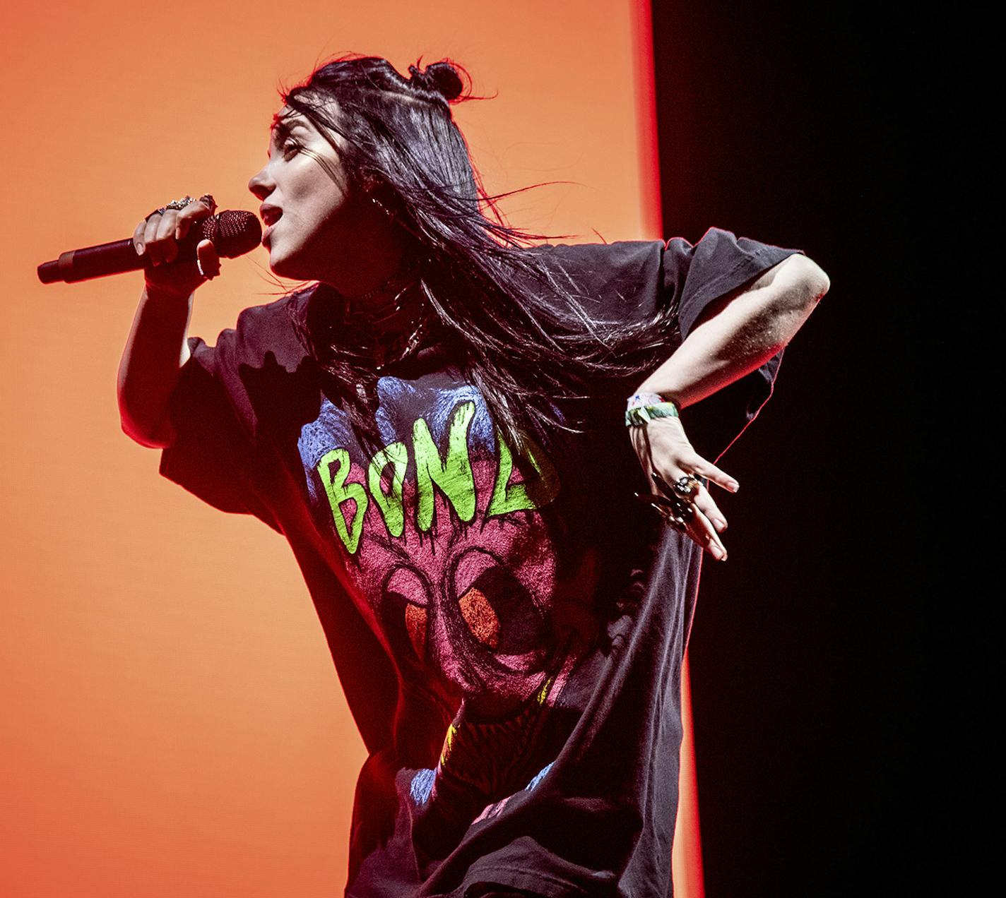 Billie Eilish performs at the Coachella Music & Arts Festival at the Empire Polo Club on Saturday, April 20, 2019, in Indio, Calif. (Photo by Amy Harris/Invision/AP) ORG XMIT: INVW